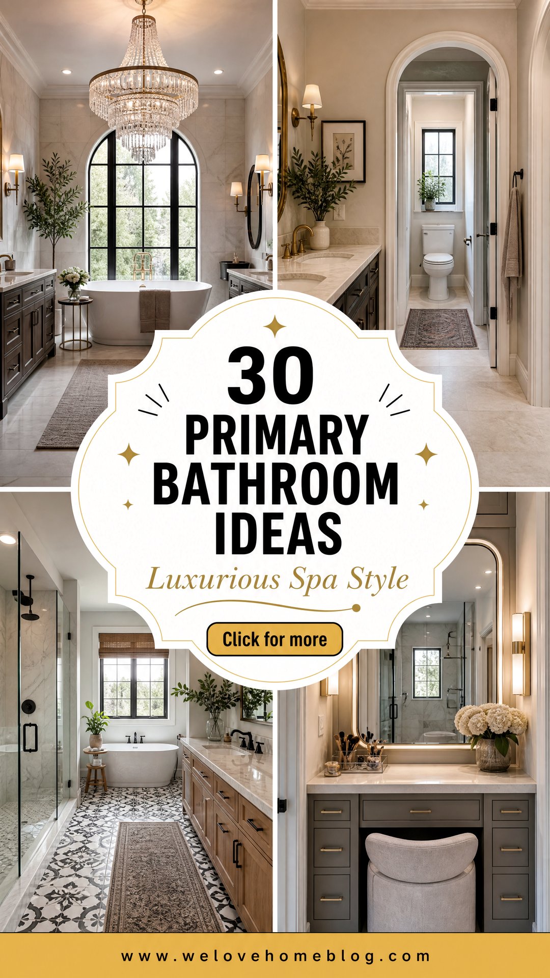 30 Luxurious Primary Bathroom Ideas to Try - 30 Luxurious Primary Bathroom Ideas to Try