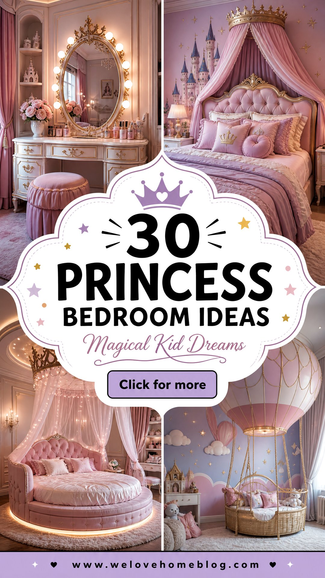 30 Magical Princess Bedroom Ideas for Kids - 30 Magical Princess Bedroom Ideas for Kids