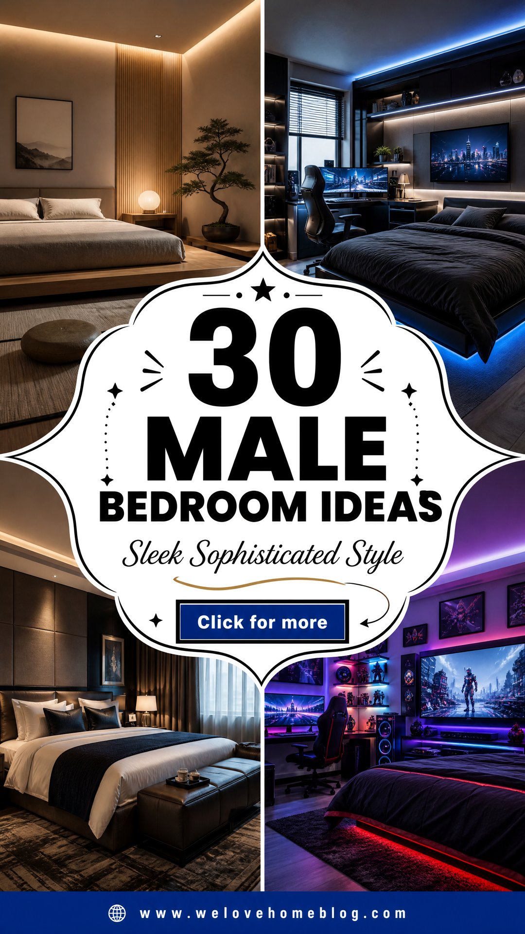 30 Male Bedroom Ideas for a Sophisticated Look - 30 Male Bedroom Ideas for a Sophisticated Look