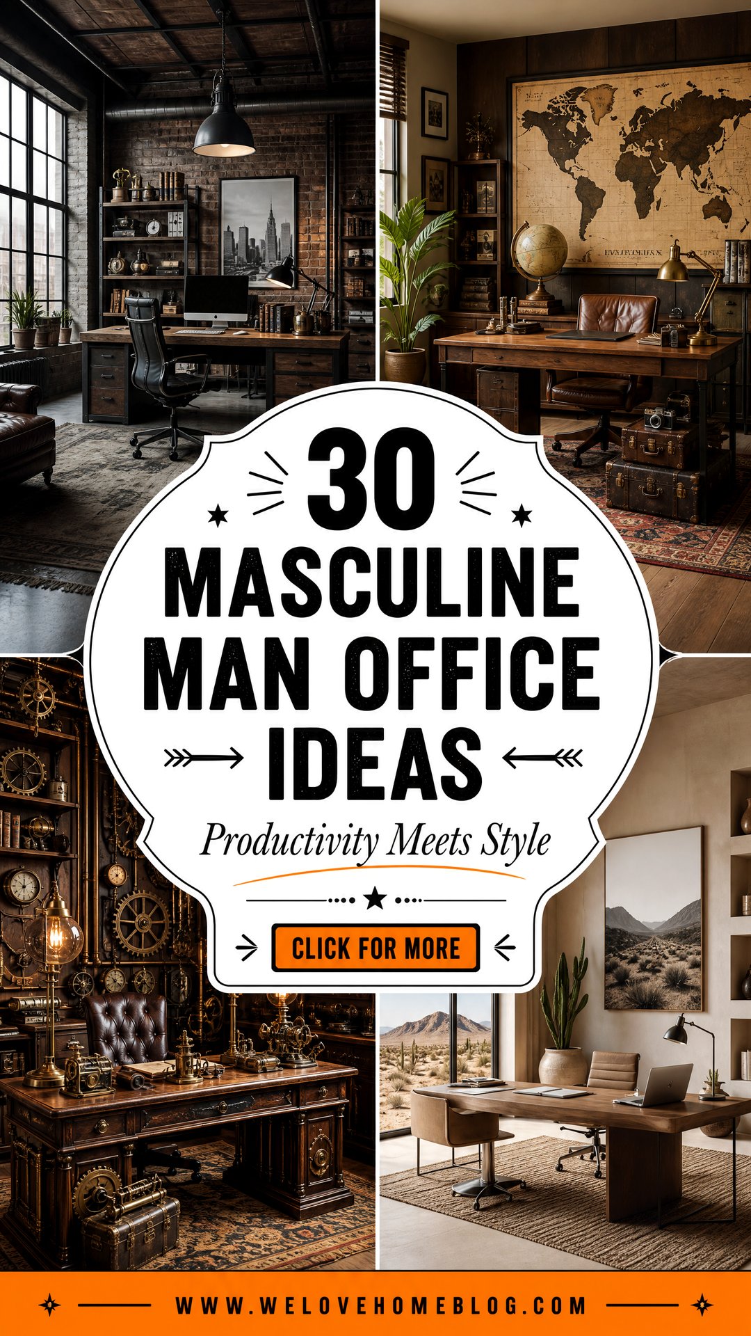 30 Masculine Man Office Ideas for Productivity and Style - 30 Masculine Man Office Ideas for Productivity and Style