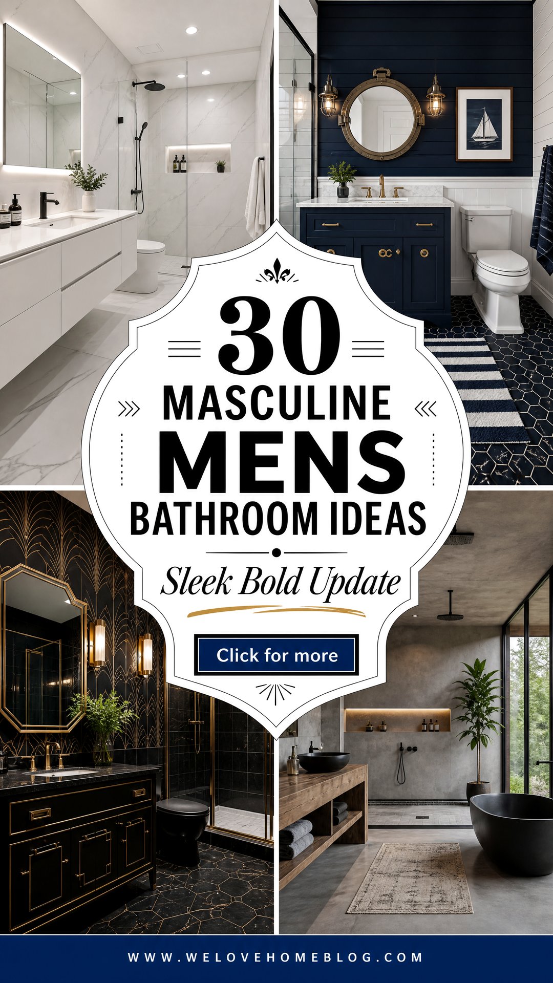 30 Masculine Mens Bathroom Ideas for a Sleek Update - 30 Masculine Mens Bathroom Ideas for a Sleek Update