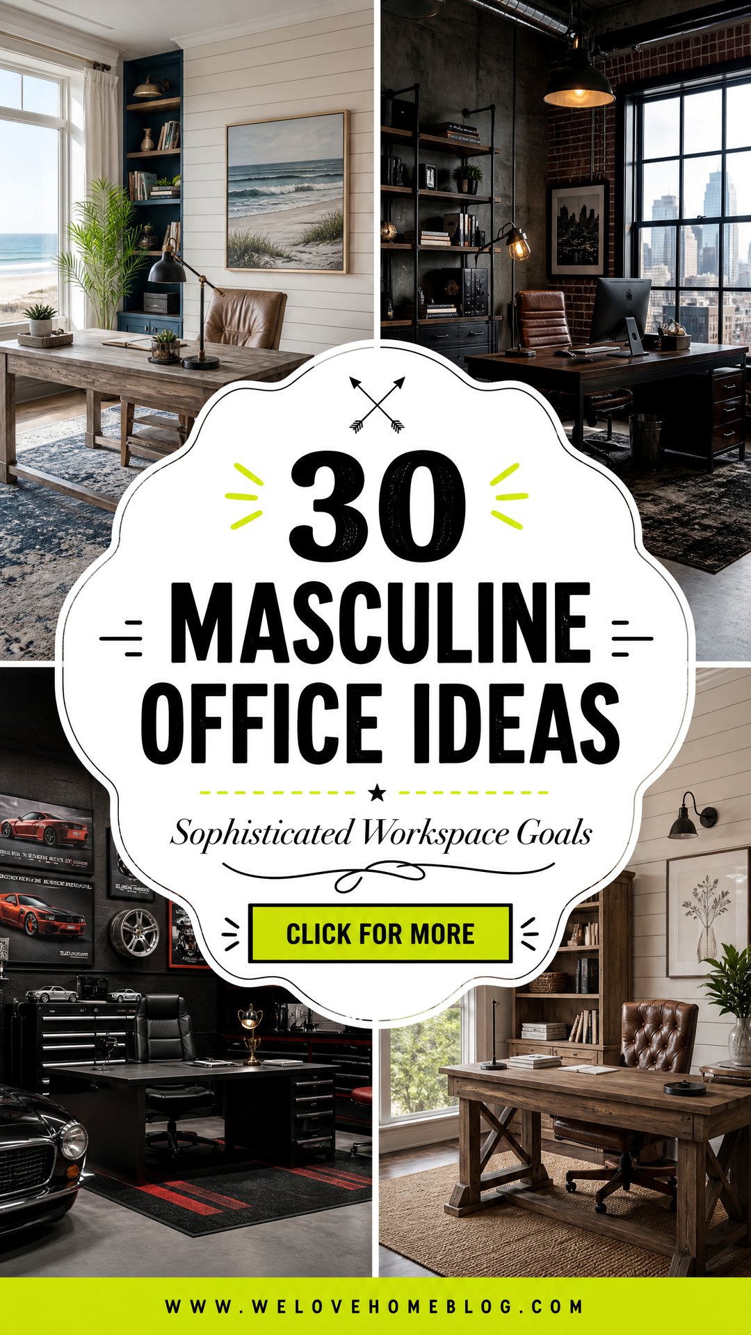 30 Masculine Office Ideas for a Sophisticated Workspace - 30 Masculine Office Ideas for a Sophisticated Workspace