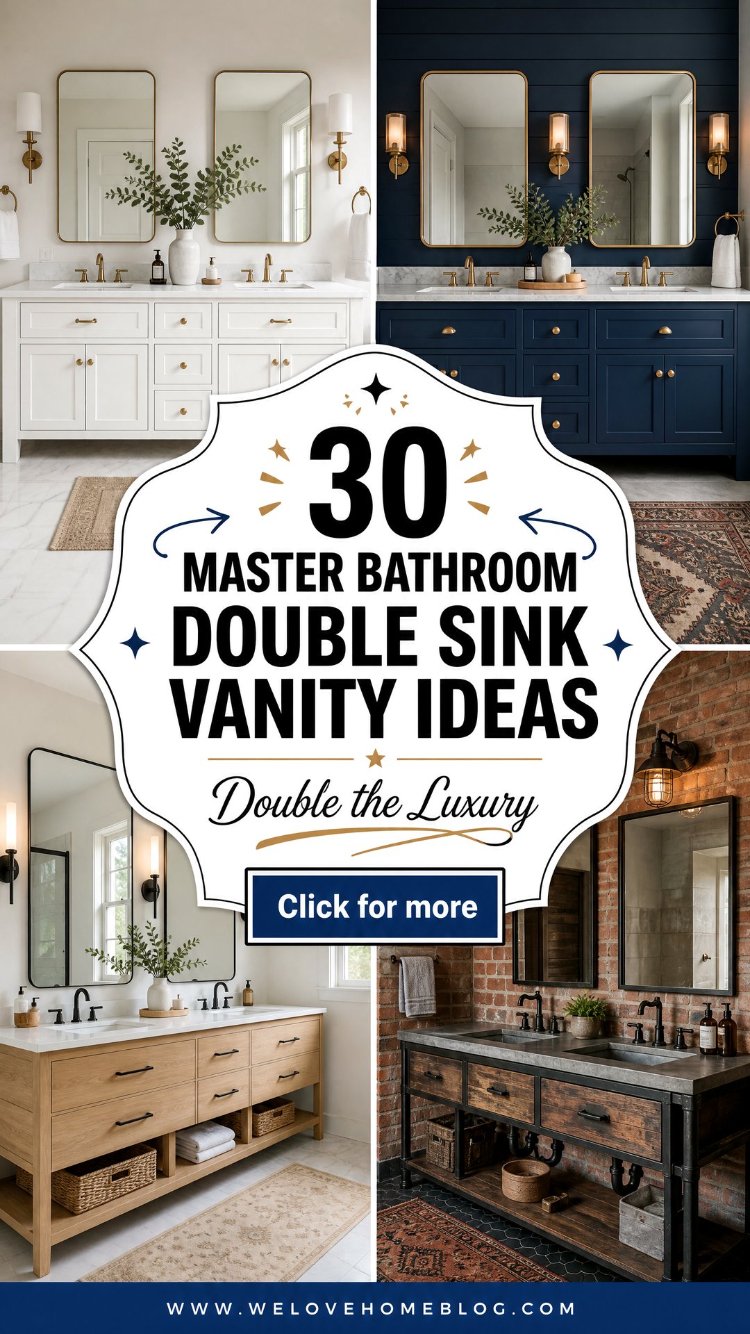 30 Master Bathroom Double Sink Vanity Ideas to Copy - 30 Master Bathroom Double Sink Vanity Ideas to Copy