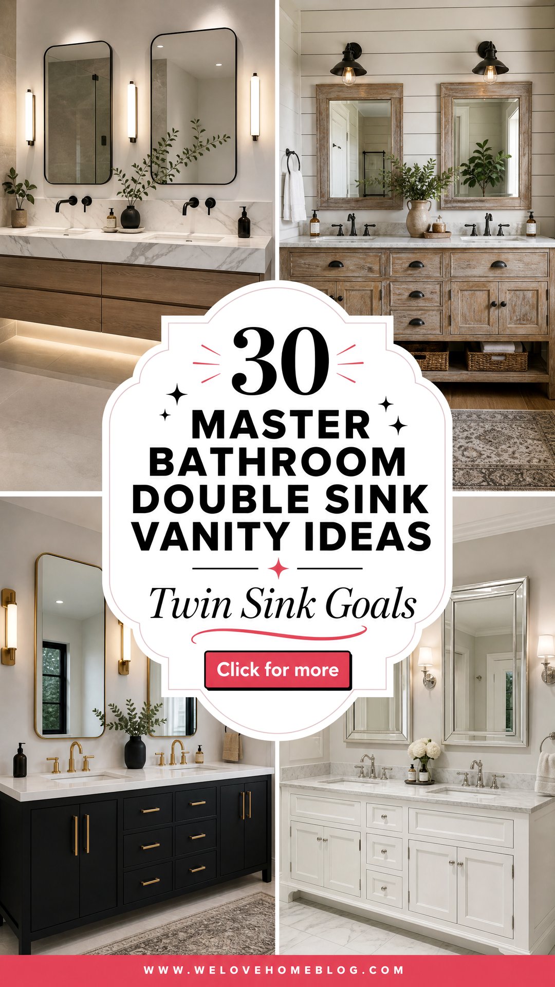 30 Master Bathroom Double Sink Vanity Ideas to Try - 30 Master Bathroom Double Sink Vanity Ideas to Try