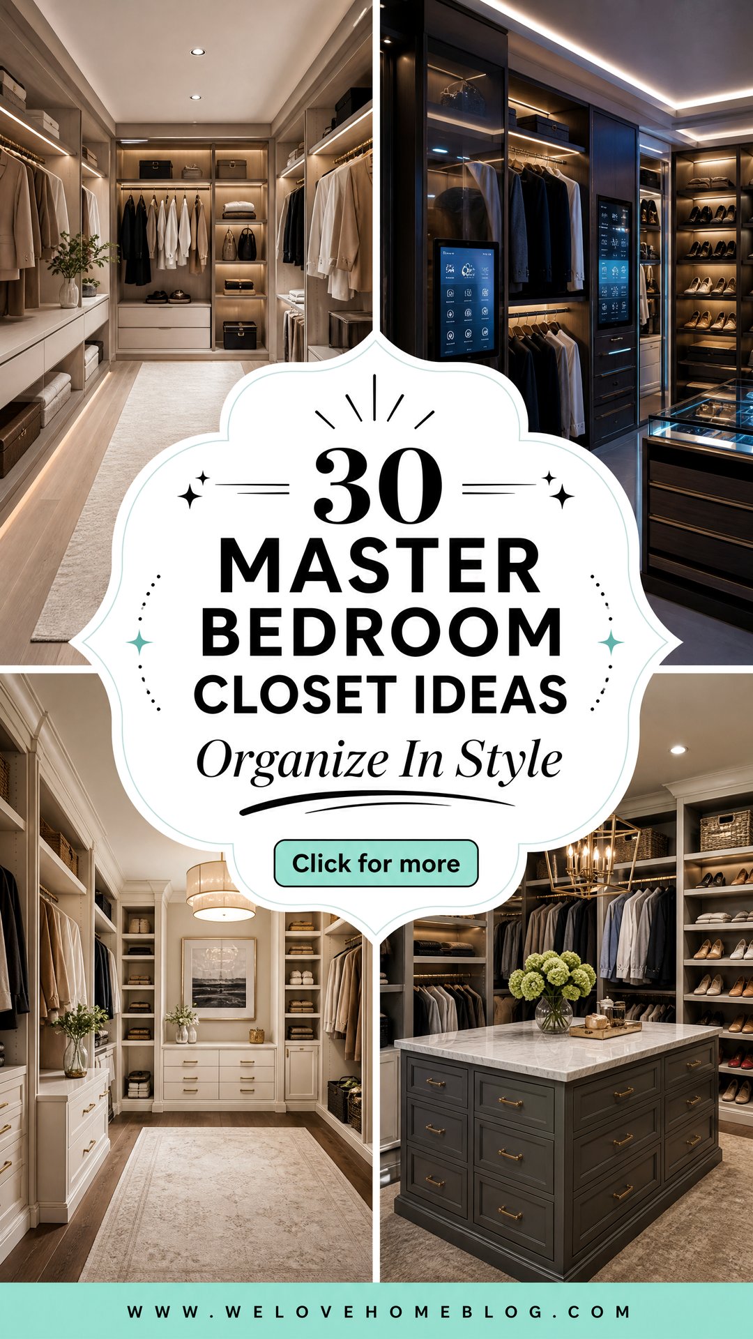 30 Master Bedroom Closet Ideas for Better Organization - 30 Master Bedroom Closet Ideas for Better Organization