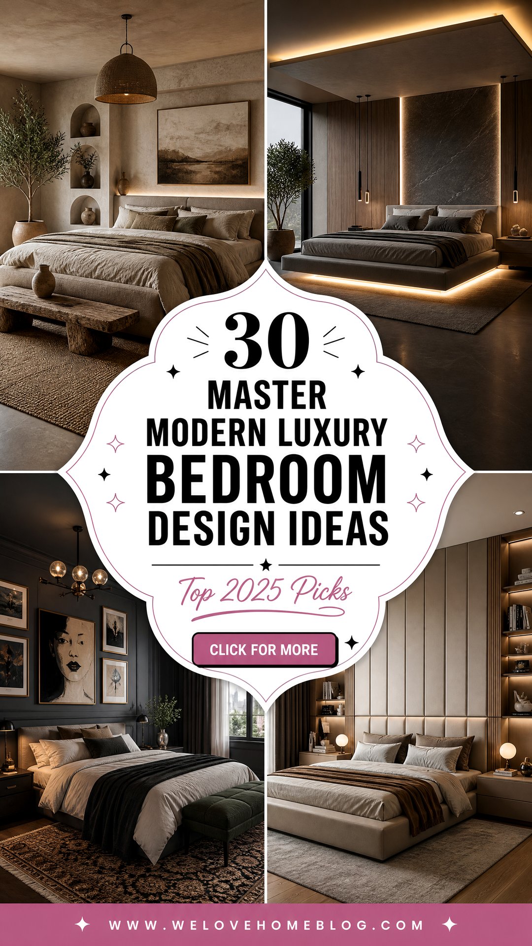 30 Master Modern Luxury Bedroom Design Ideas for 2025 - 30 Master Modern Luxury Bedroom Design Ideas for 2025