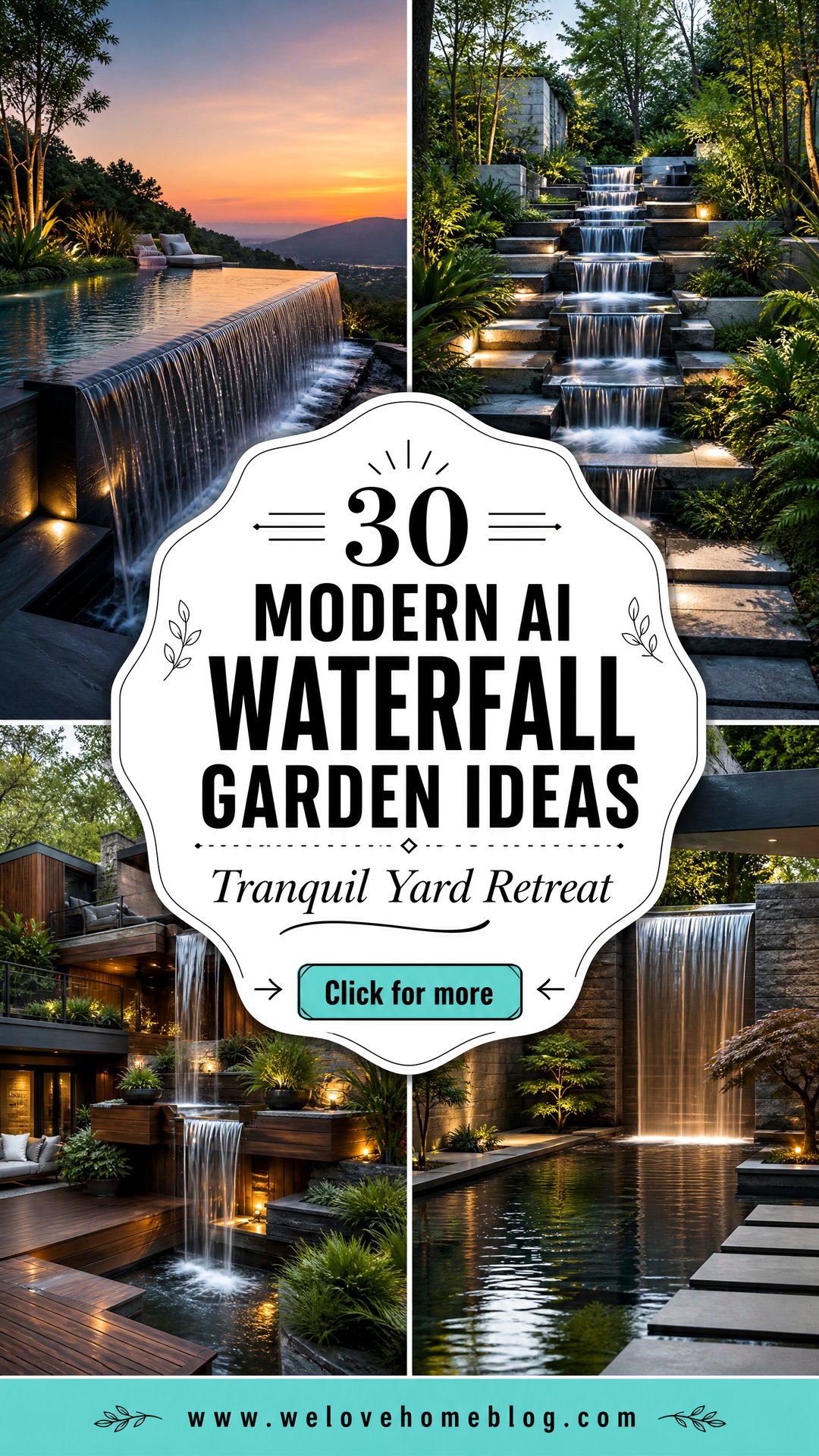 30 Modern AI Waterfall Garden Ideas for Your Yard - 30 Modern AI Waterfall Garden Ideas for Your Yard