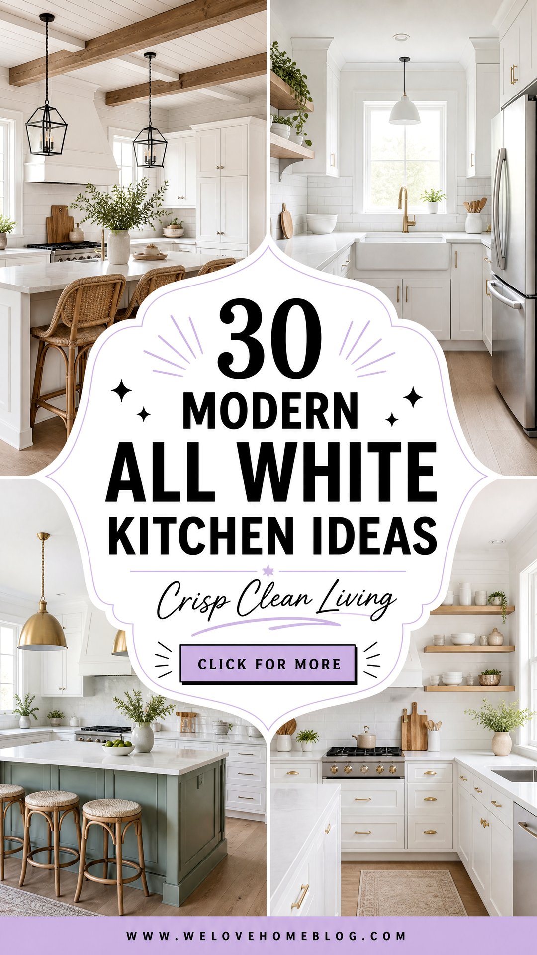 30 Modern All White Kitchen Ideas for Clean Living - 30 Modern All White Kitchen Ideas for Clean Living