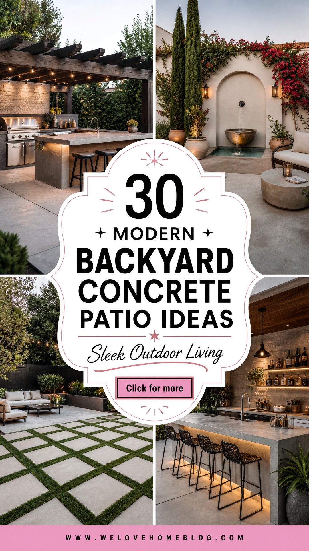 30 Modern Backyard Concrete Patio Ideas for Your Home - 30 Modern Backyard Concrete Patio Ideas for Your Home