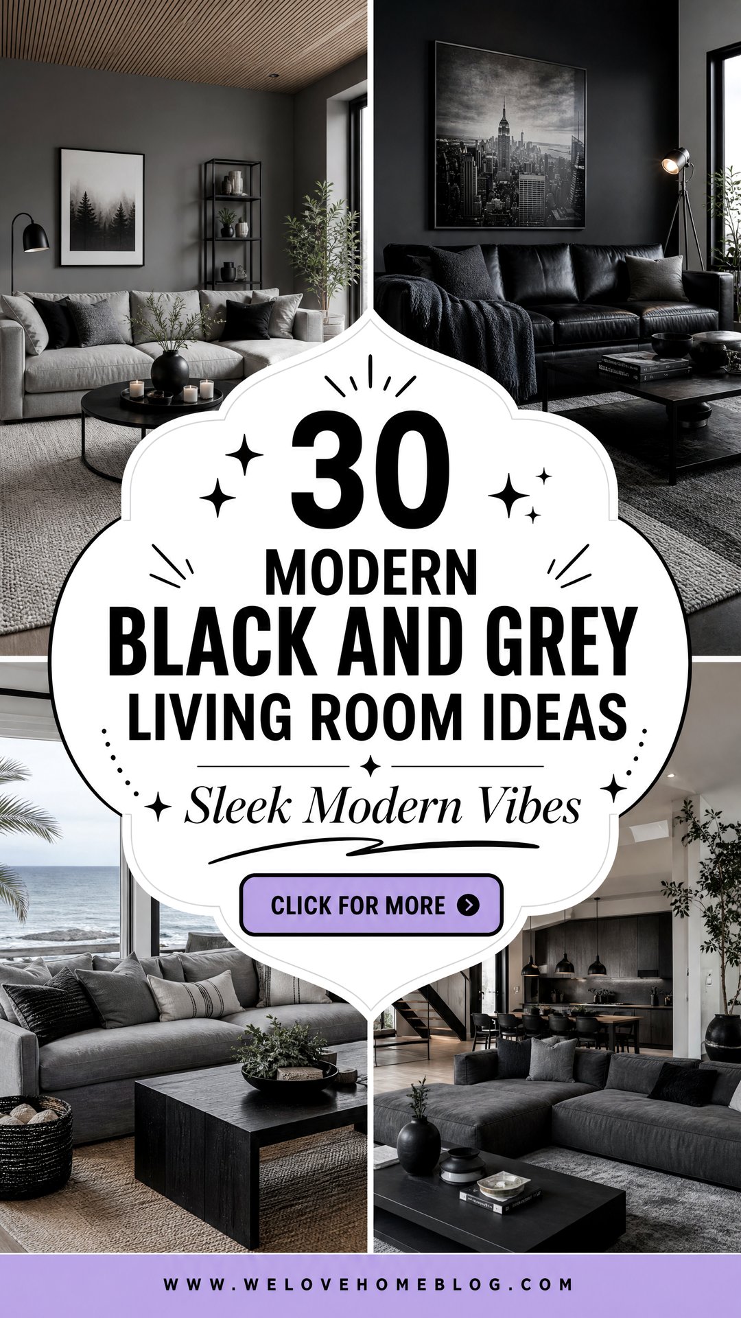 30 Modern Black and Grey Living Room Ideas to Inspire - 30 Modern Black and Grey Living Room Ideas to Inspire