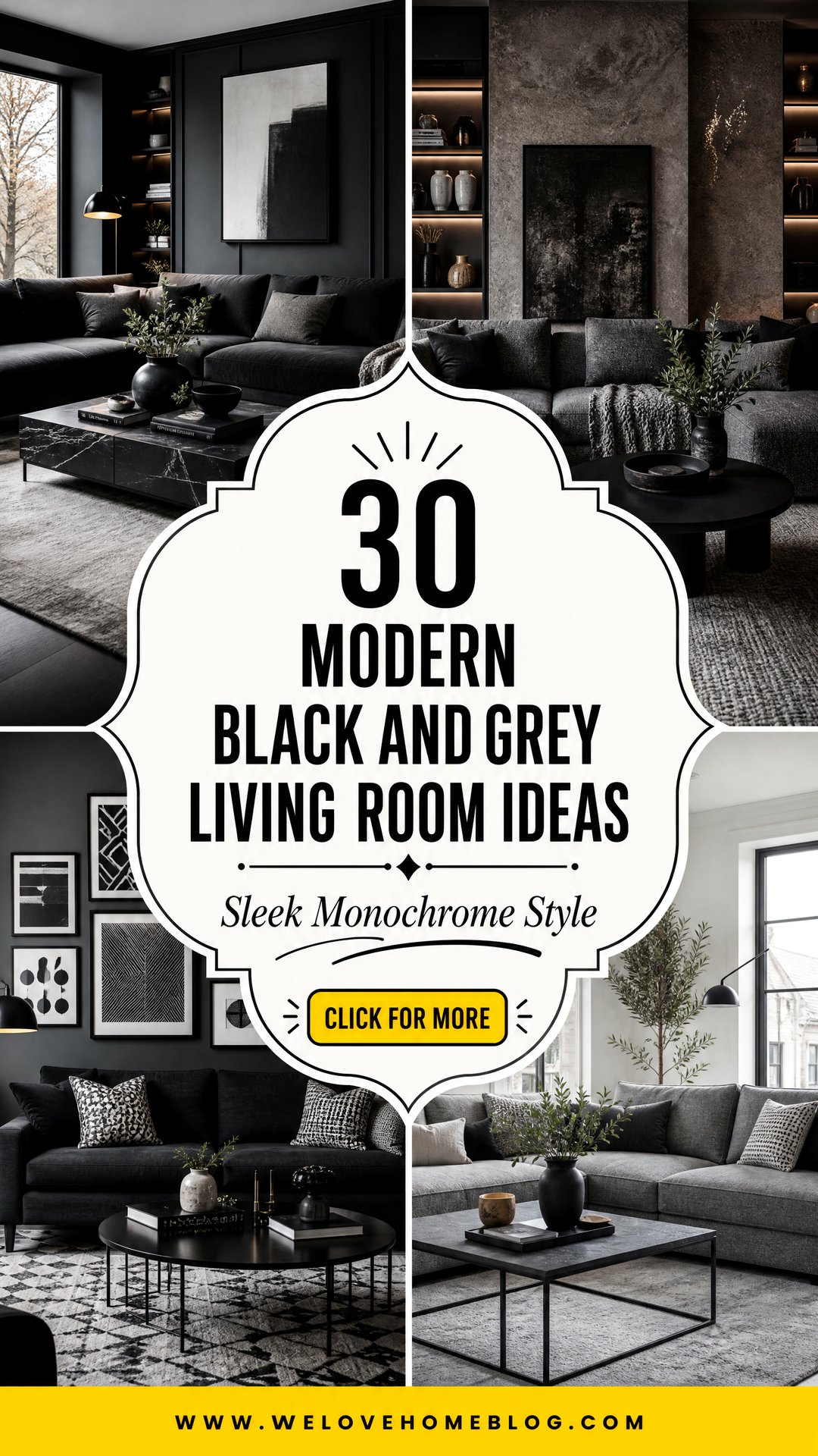 30 Modern Black and Grey Living Room Ideas to See - 30 Modern Black and Grey Living Room Ideas to See