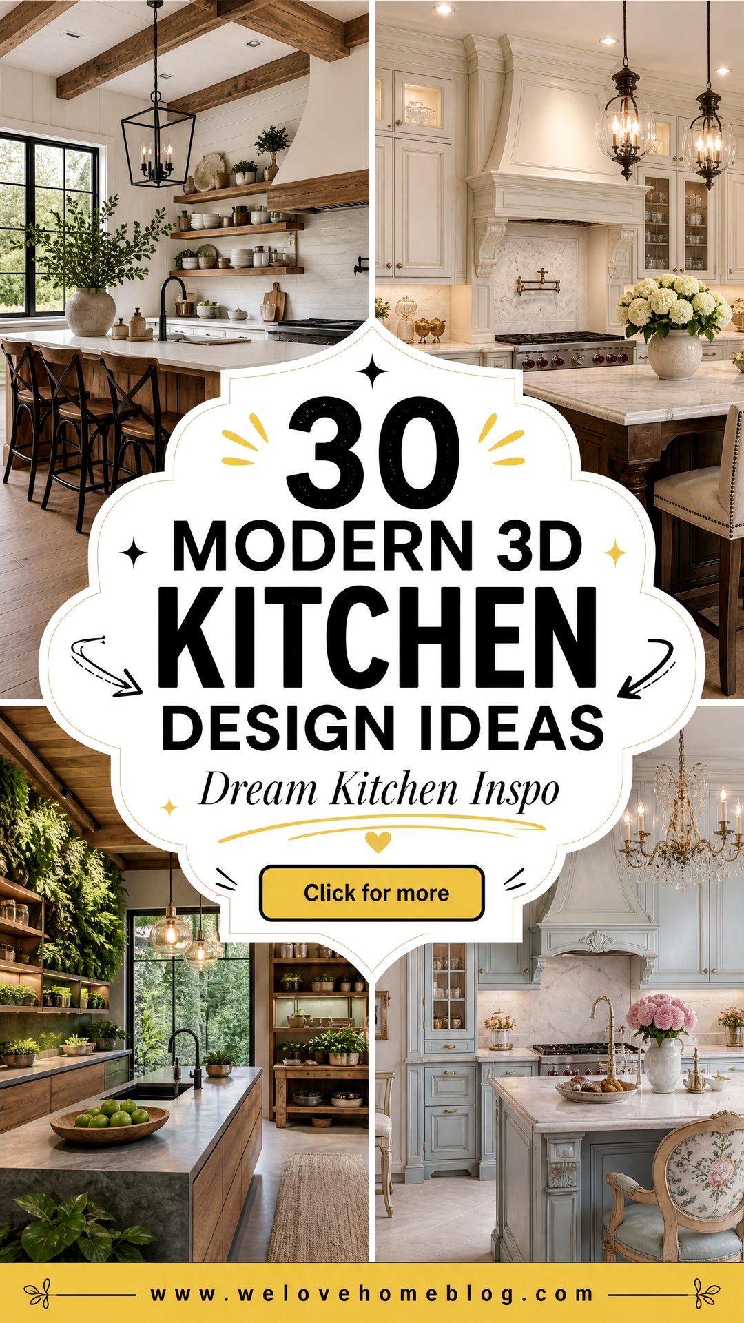 30 Modern 3D Kitchen Design Ideas for Your Dream Home - 30 Modern 3D Kitchen Design Ideas for Your Dream Home