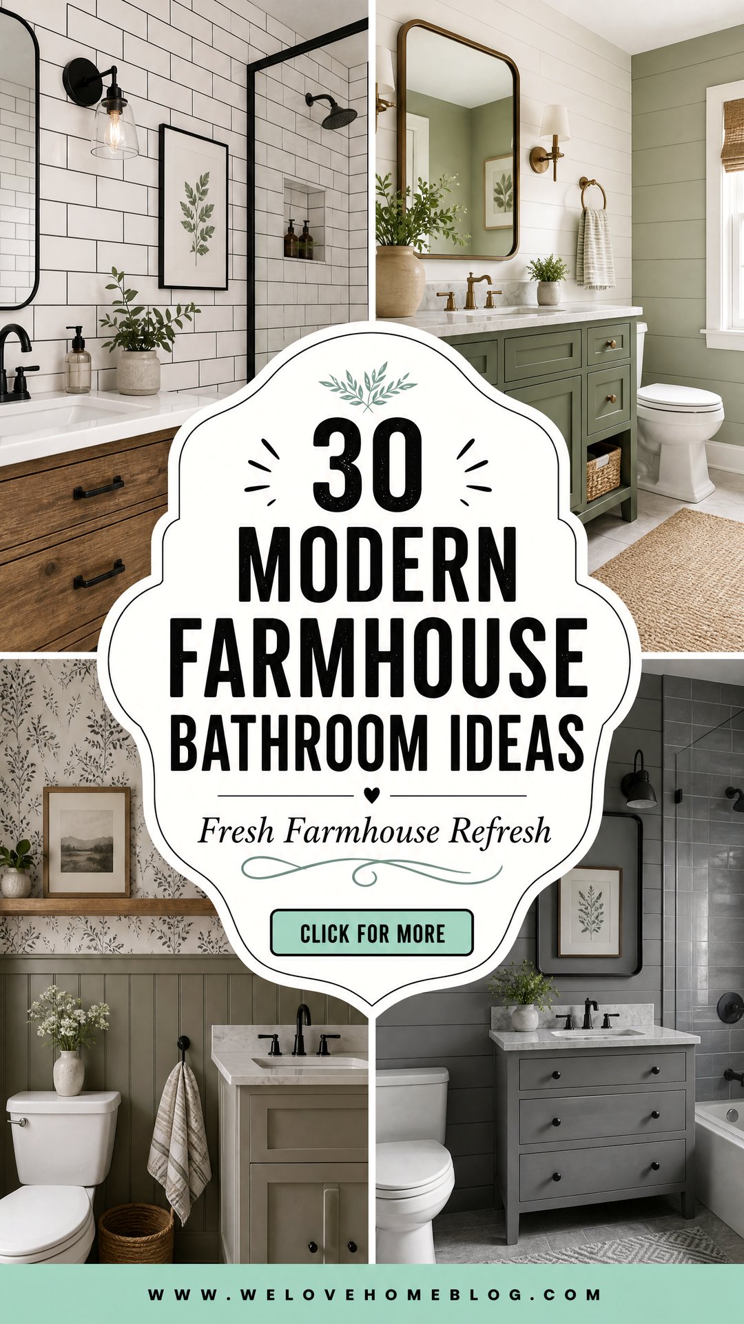30 Modern Farmhouse Bathroom Ideas for a Fresh Refresh - 30 Modern Farmhouse Bathroom Ideas for a Fresh Refresh