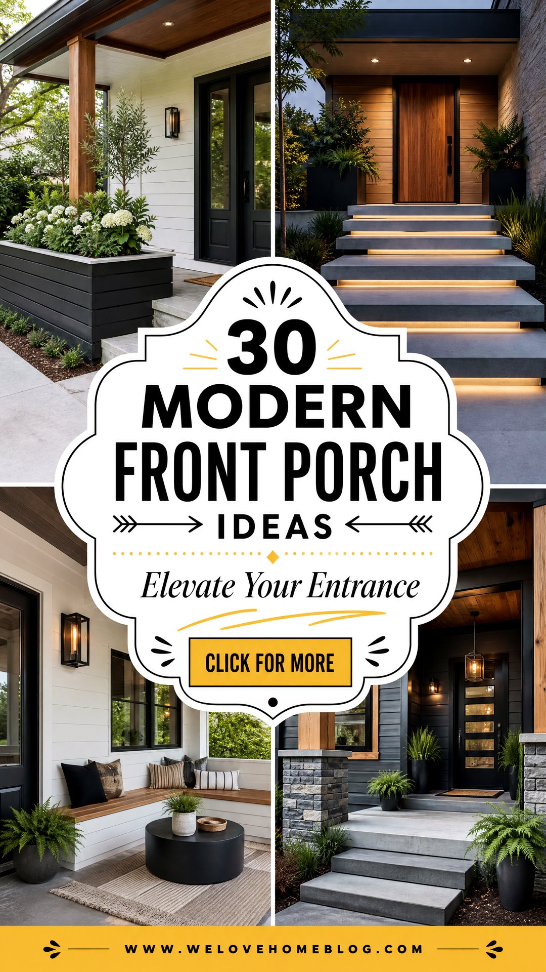 30 Modern Front Porch Ideas to Elevate Your Entrance - 30 Modern Front Porch Ideas to Elevate Your Entrance