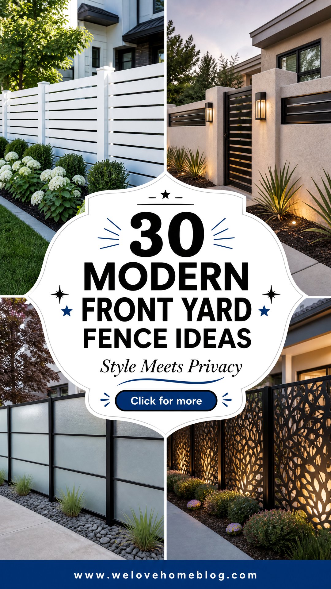 30 Modern Front Yard Fence Ideas for Style and Privacy - 30 Modern Front Yard Fence Ideas for Style and Privacy