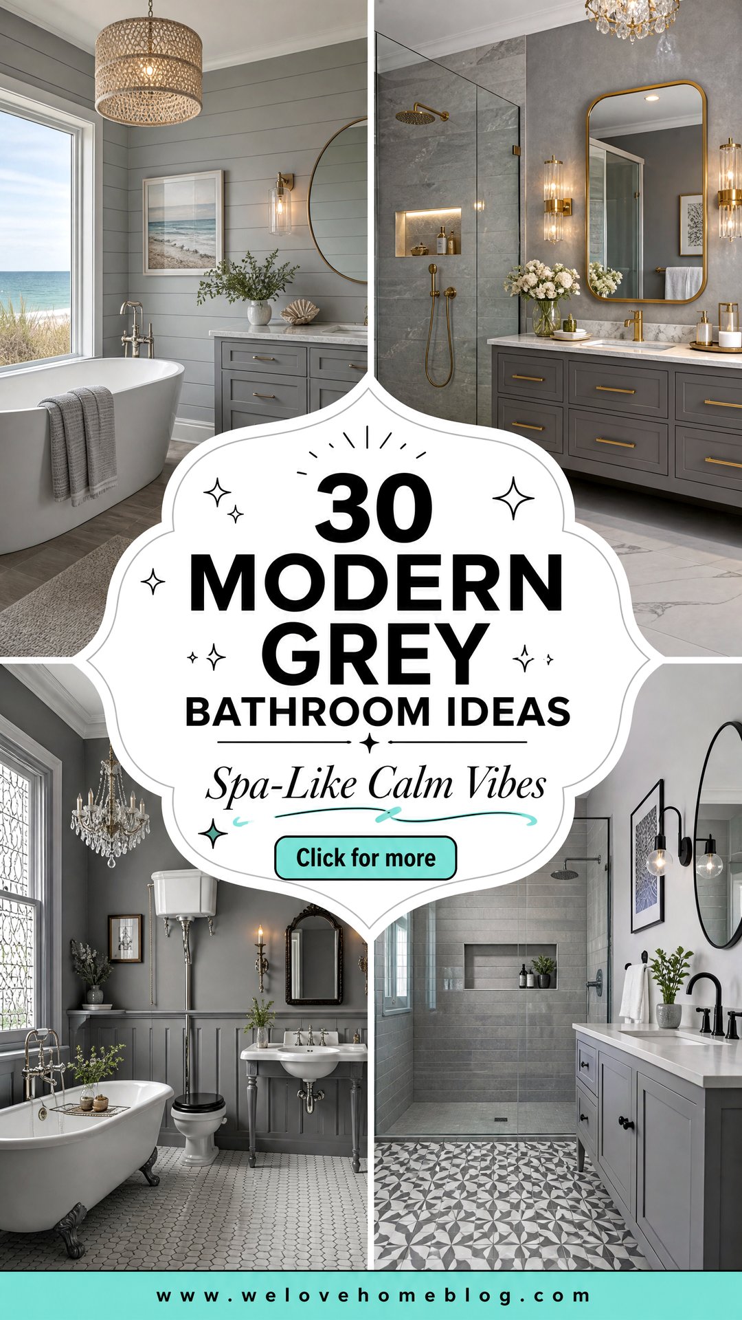 30 Modern Grey Bathroom Ideas for a Spa-Like Atmosphere - 30 Modern Grey Bathroom Ideas for a Spa-Like Atmosphere