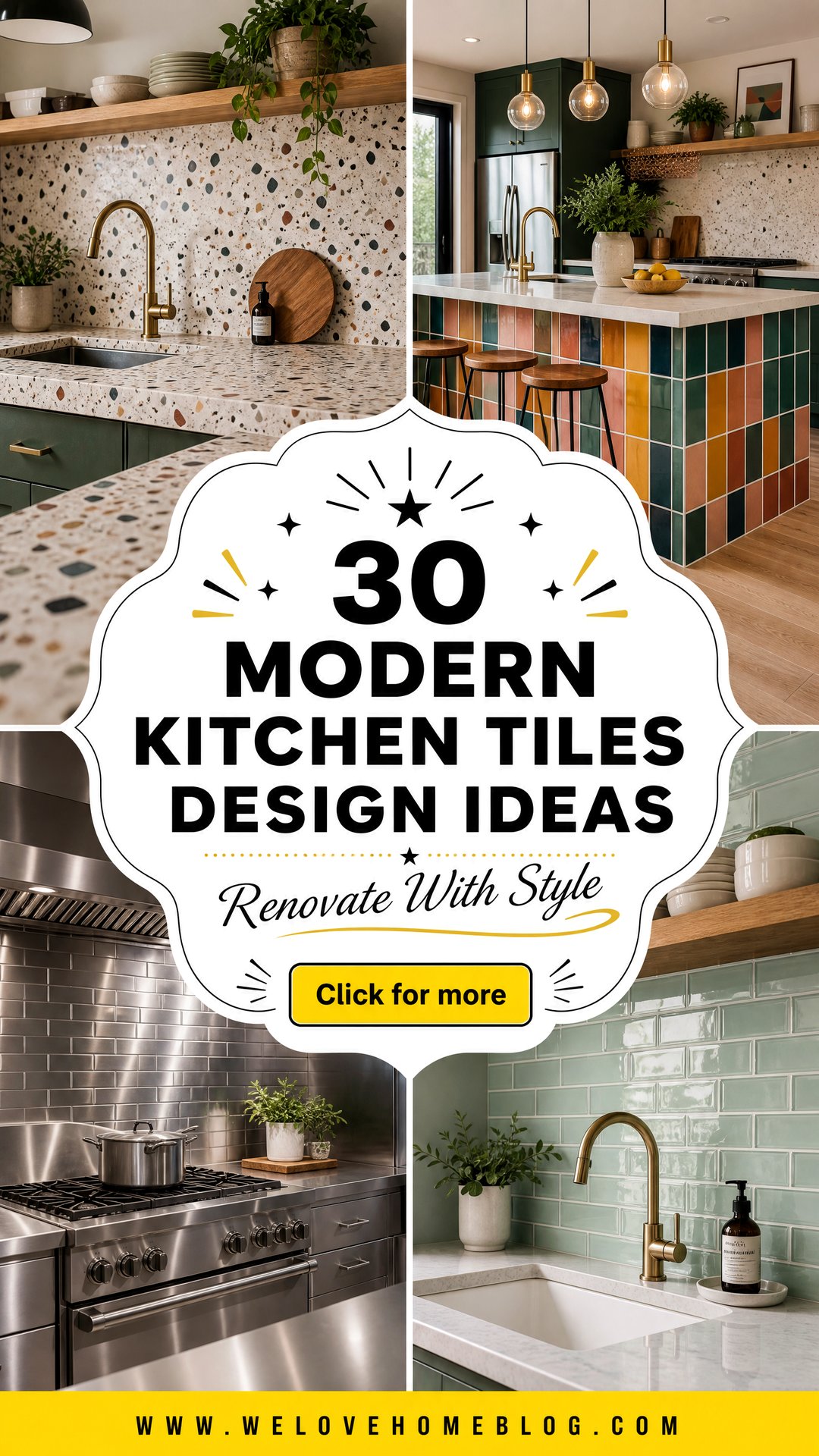 30 Modern Kitchen Tiles Design Ideas for Your Renovation - 30 Modern Kitchen Tiles Design Ideas for Your Renovation