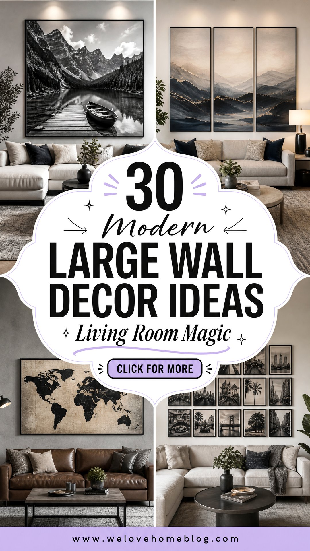 30 Modern Large Wall Decor Ideas for Living Room Spaces - 30 Modern Large Wall Decor Ideas for Living Room Spaces
