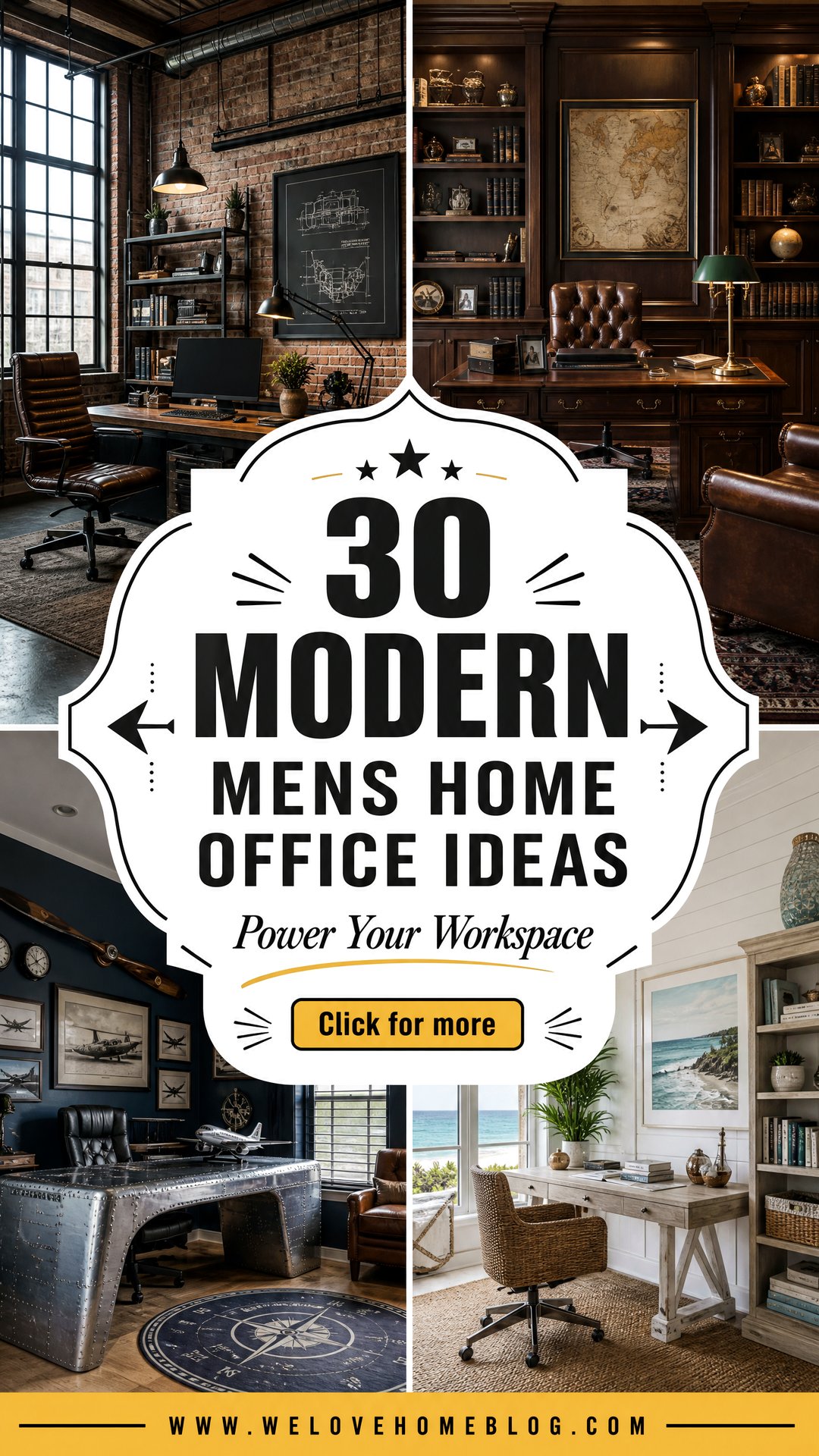 30 Modern Mens Home Office Ideas for Your Workspace - 30 Modern Mens Home Office Ideas for Your Workspace