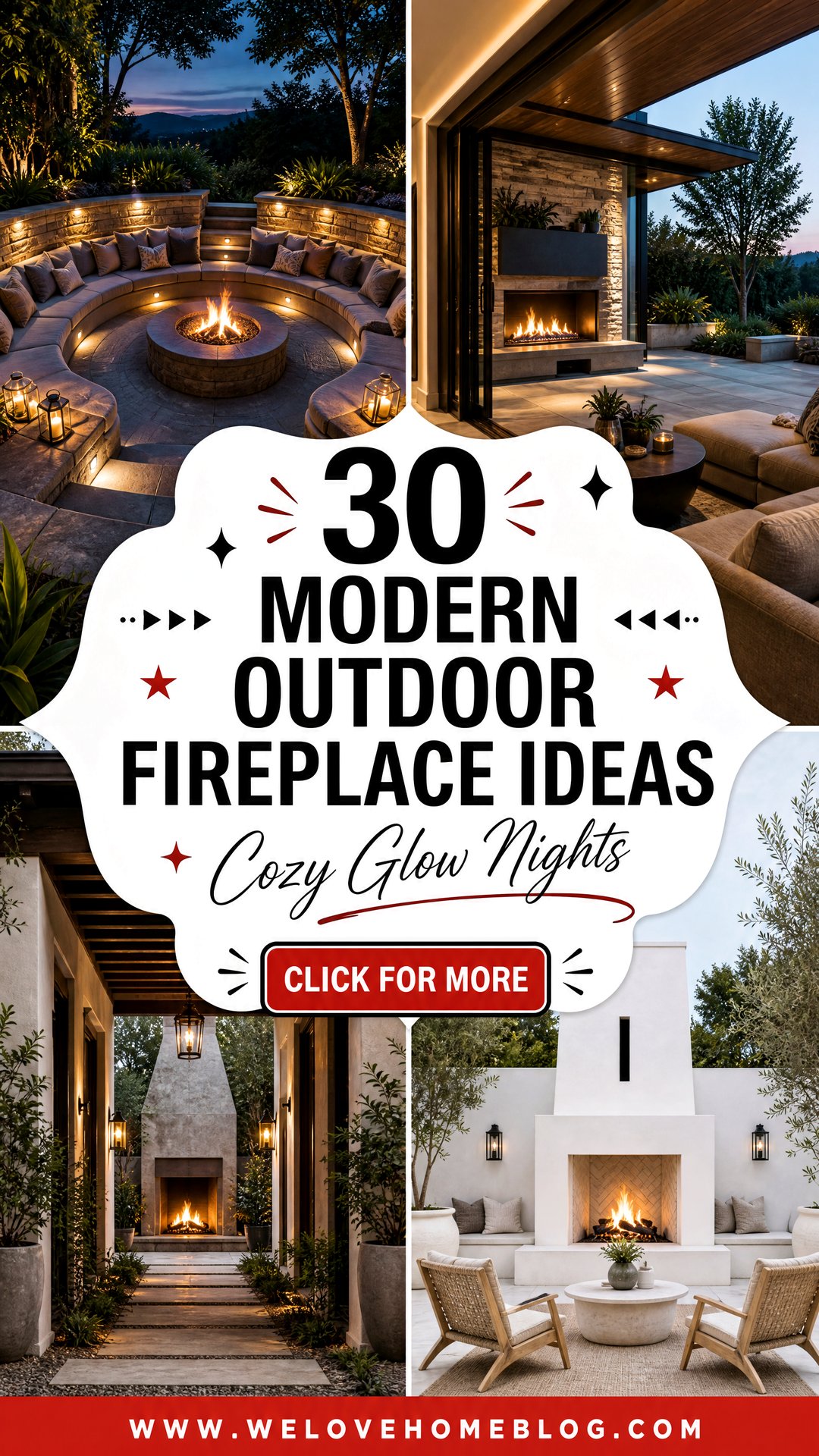 30 Modern Outdoor Fireplace Ideas for Cozy Evenings - 30 Modern Outdoor Fireplace Ideas for Cozy Evenings