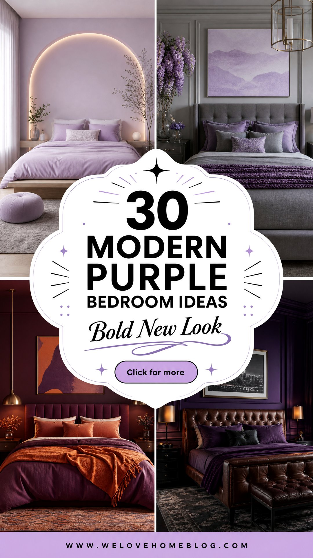 30 Modern Purple Bedroom Ideas for a Bold New Look - 30 Modern Purple Bedroom Ideas for a Bold New Look
