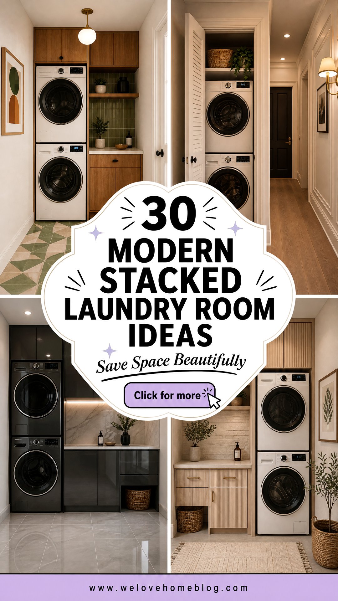 30 Modern Stacked Laundry Room Ideas to Save Space - 30 Modern Stacked Laundry Room Ideas to Save Space
