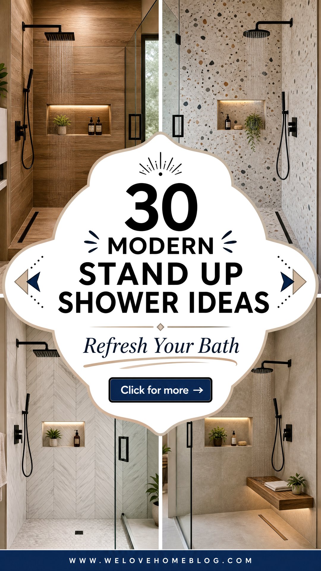 30 Modern Stand Up Shower Ideas to Refresh Your Bath - 30 Modern Stand Up Shower Ideas to Refresh Your Bath