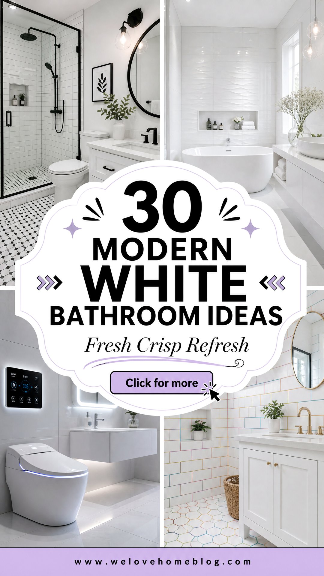 30 Modern White Bathroom Ideas for a Fresh Refresh - 30 Modern White Bathroom Ideas for a Fresh Refresh