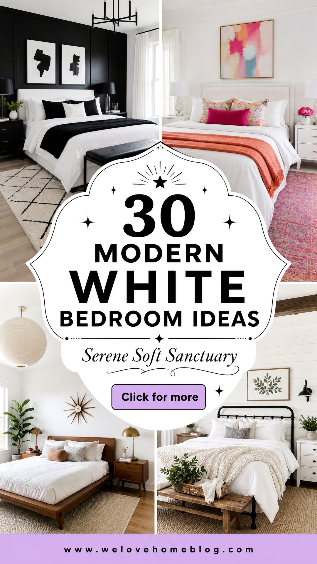 30 Modern White Bedroom Ideas for a Serene Space - 30 Modern White Bedroom Ideas for a Serene Space