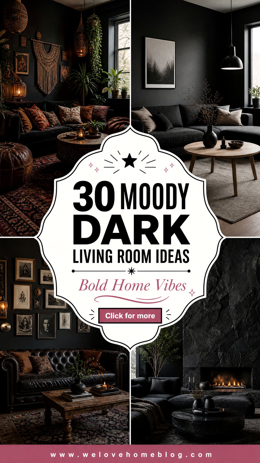 30 Moody Dark Living Room Ideas for a Bold Home - 30 Moody Dark Living Room Ideas for a Bold Home