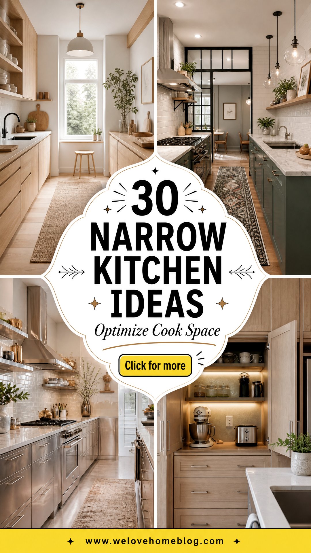 30 Narrow Kitchen Ideas to Optimize Your Cook Space - 30 Narrow Kitchen Ideas to Optimize Your Cook Space