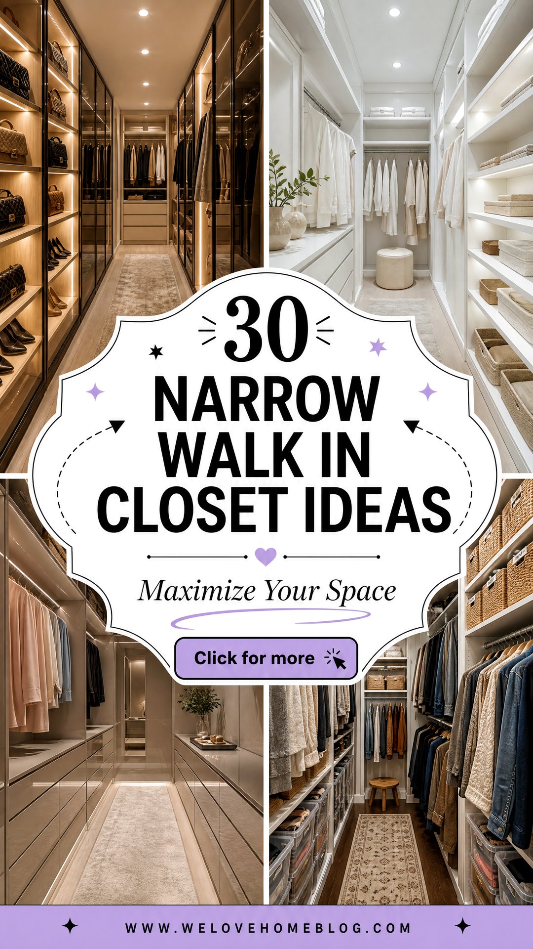 30 Narrow Walk in Closet Ideas to Maximize Space - 30 Narrow Walk in Closet Ideas to Maximize Space