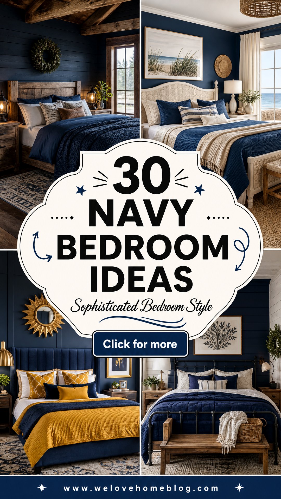 30 Navy Bedroom Ideas for a Sophisticated Space - 30 Navy Bedroom Ideas for a Sophisticated Space