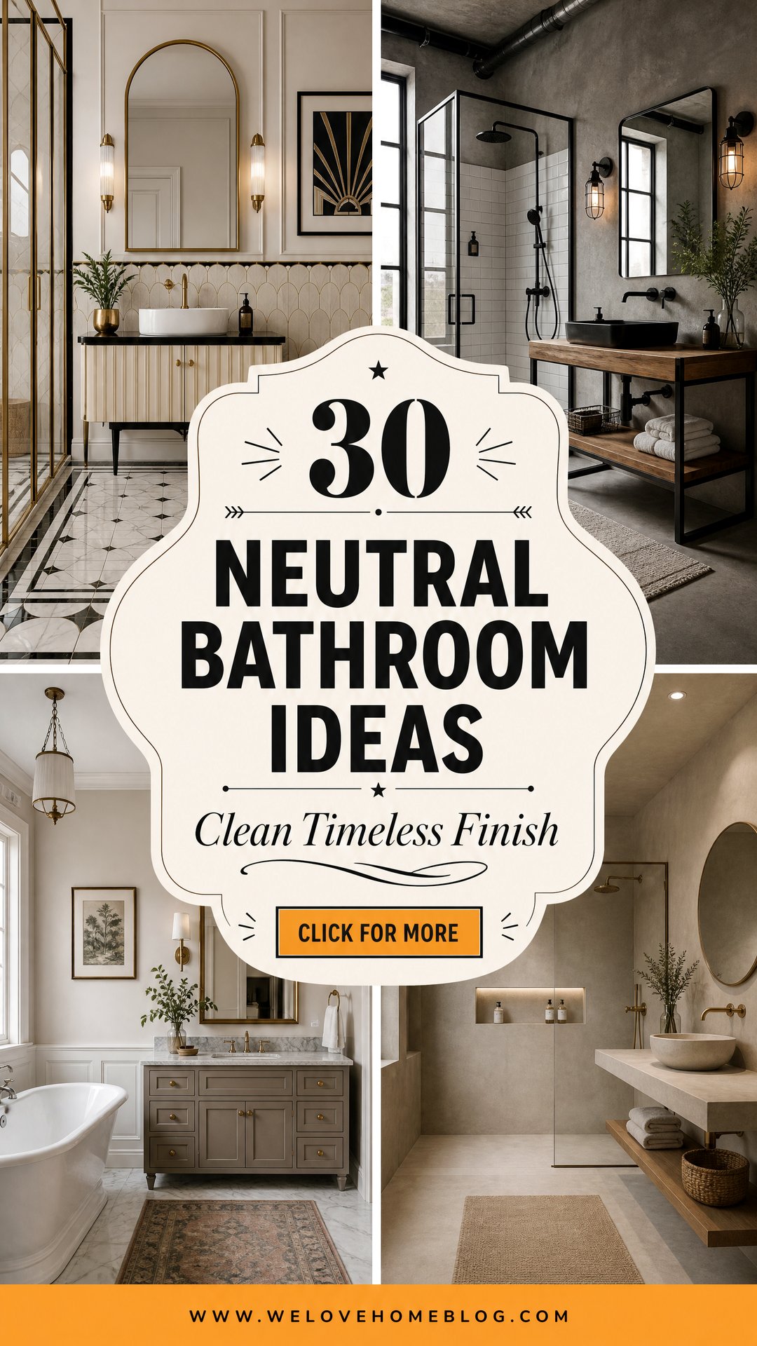 30 Neutral Bathroom Ideas for a Clean and Timeless Finish - 30 Neutral Bathroom Ideas for a Clean and Timeless Finish