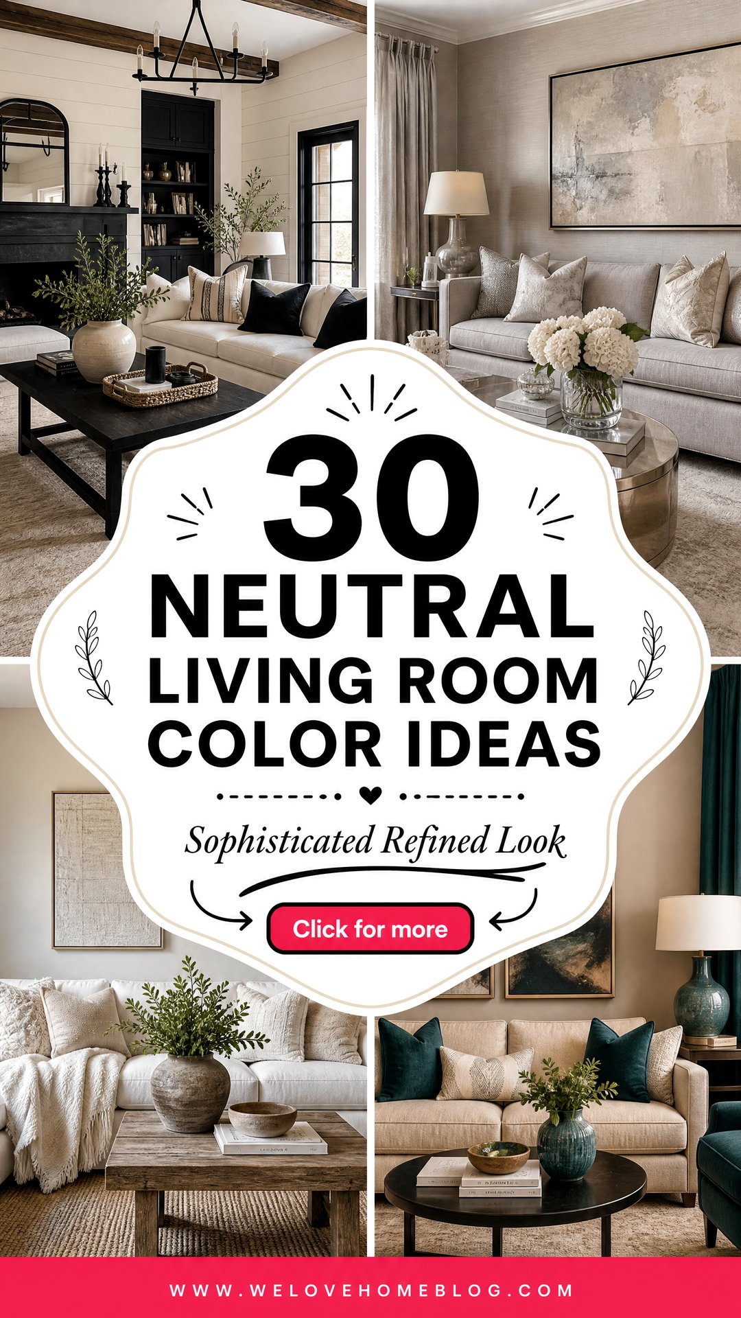 30 Neutral Living Room Color Ideas for a Sophisticated Look - 30 Neutral Living Room Color Ideas for a Sophisticated Look