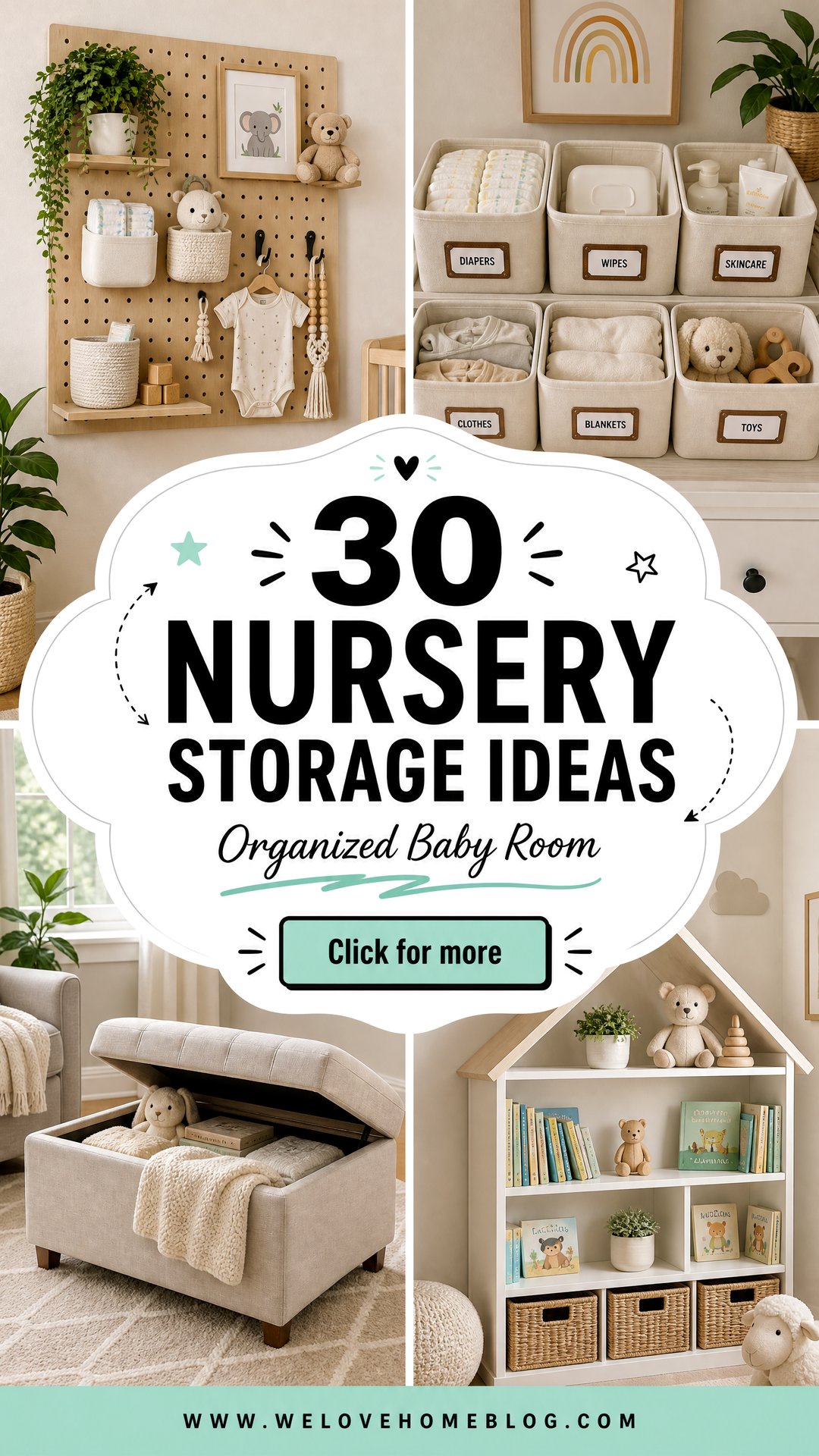 30 Nursery Storage Ideas for an Organized Baby Room - 30 Nursery Storage Ideas for an Organized Baby Room