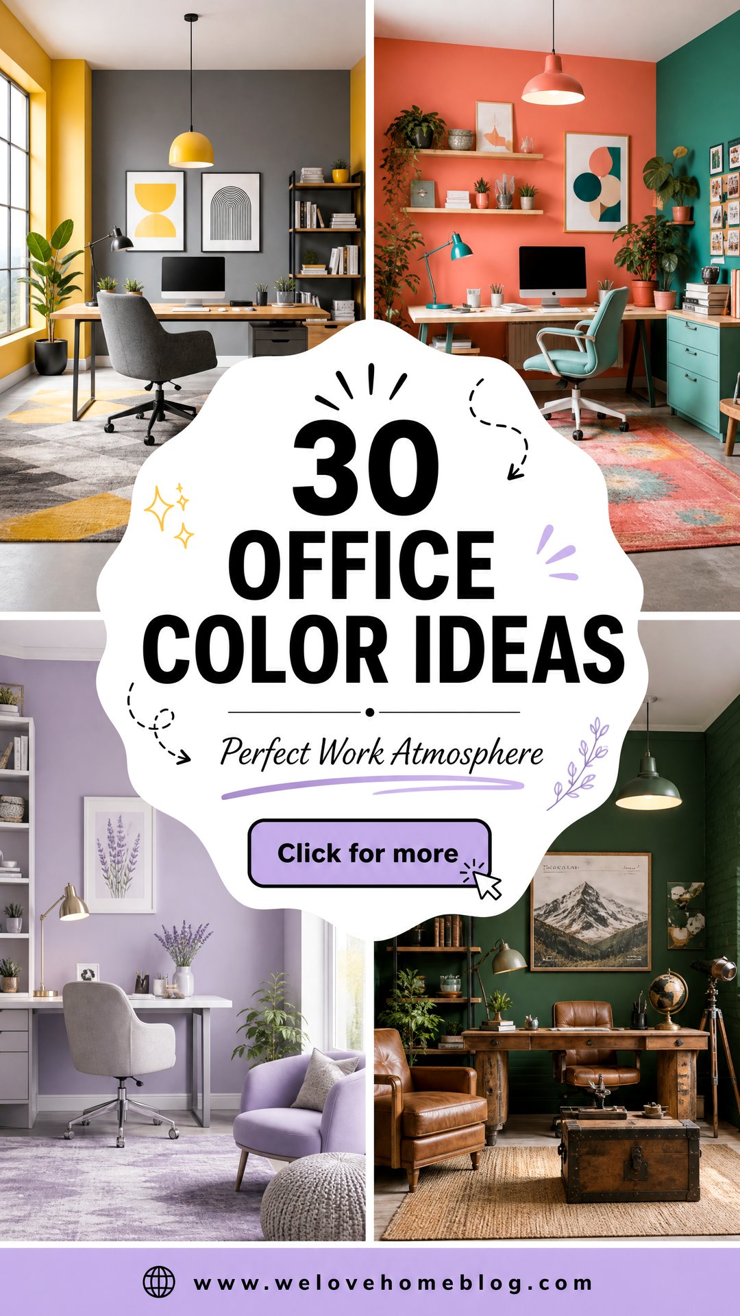 30 Office Color Ideas to Create the Perfect Atmosphere - 30 Office Color Ideas to Create the Perfect Atmosphere