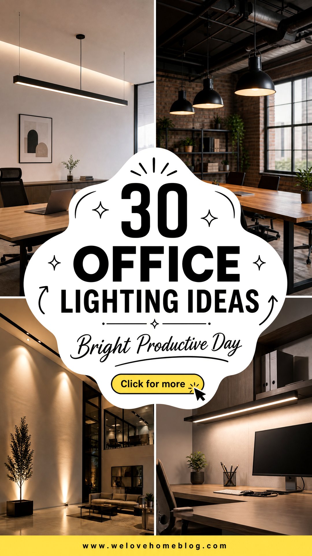 30 Office Lighting Ideas for a Bright Productive Day - 30 Office Lighting Ideas for a Bright Productive Day