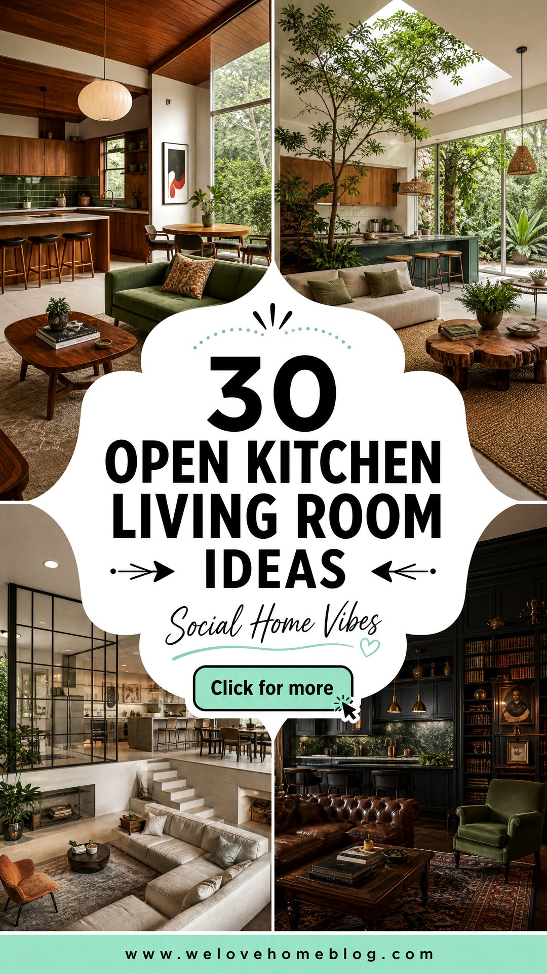 30 Open Kitchen Living Room Ideas for Social Homes - 30 Open Kitchen Living Room Ideas for Social Homes
