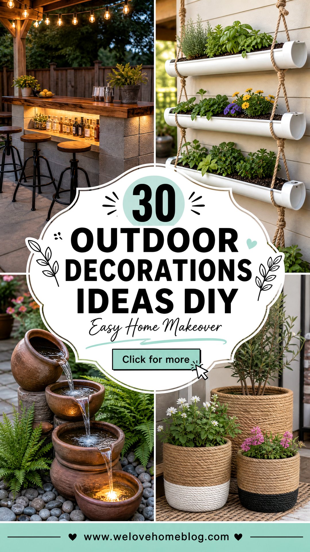 30 Outdoor Decorations Ideas DIY for a Home Makeover - 30 Outdoor Decorations Ideas DIY for a Home Makeover