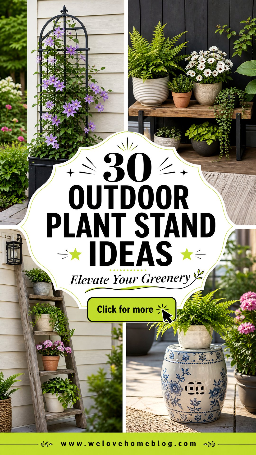 30 Outdoor Plant Stand Ideas to Elevate Your Greenery - 30 Outdoor Plant Stand Ideas to Elevate Your Greenery