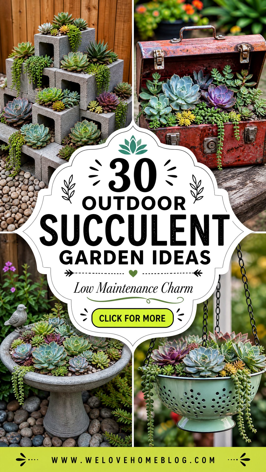 30 Outdoor Succulent Garden Ideas for Low-Maintenance Charm - 30 Outdoor Succulent Garden Ideas for Low-Maintenance Charm