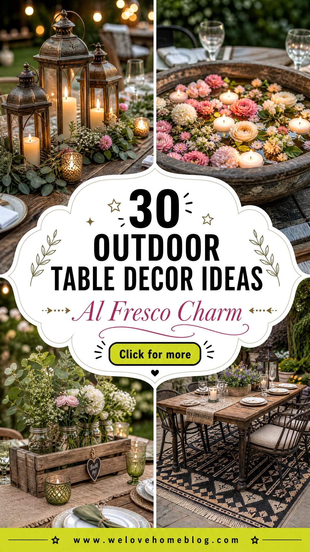 30 Outdoor Table Decor Ideas for Every Al Fresco Occasion - 30 Outdoor Table Decor Ideas for Every Al Fresco Occasion