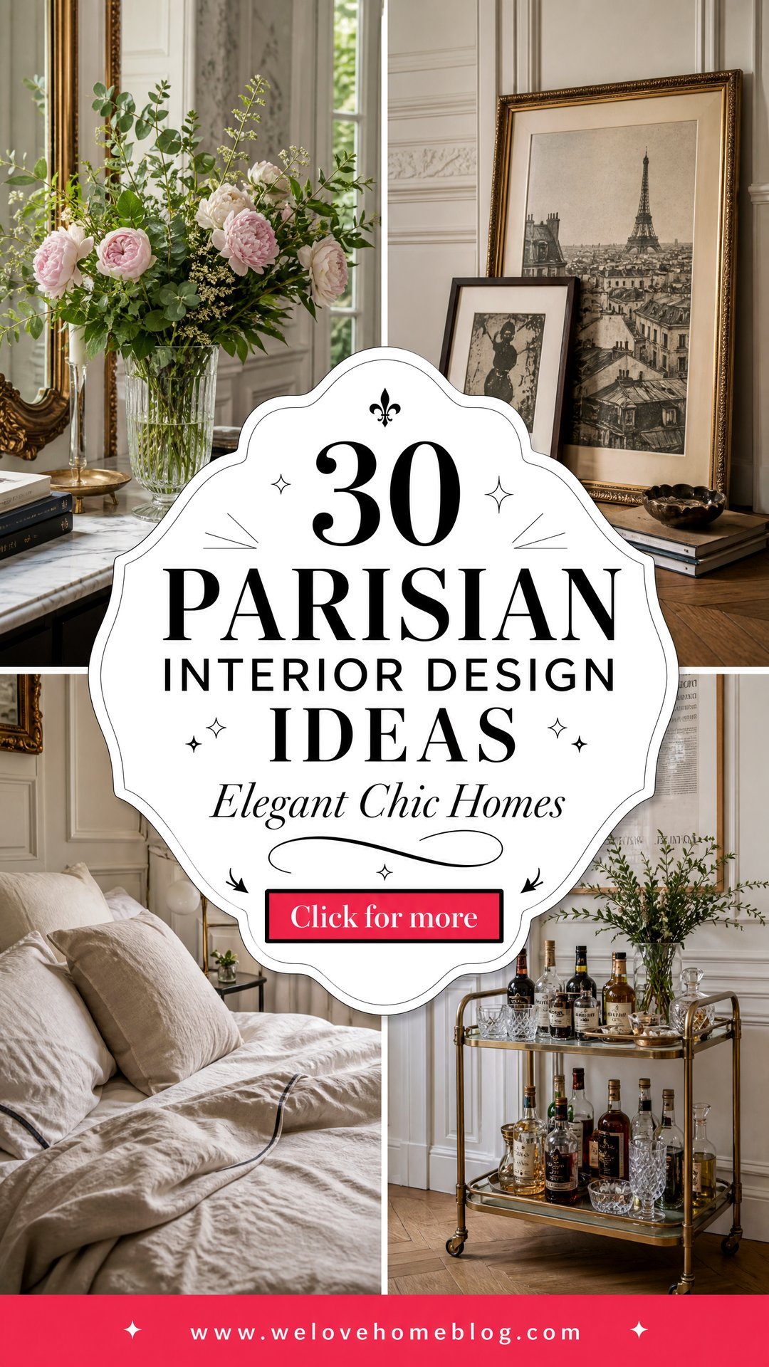 30 Parisian Interior Design Ideas for Elegant Homes - We Love Home Blog