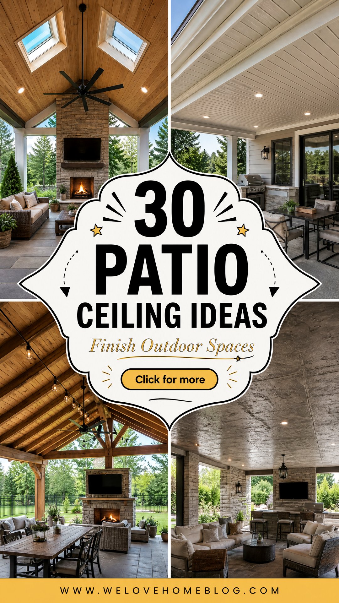 30 Patio Ceiling Ideas to Finish Your Outdoor Space - We Love Home Blog