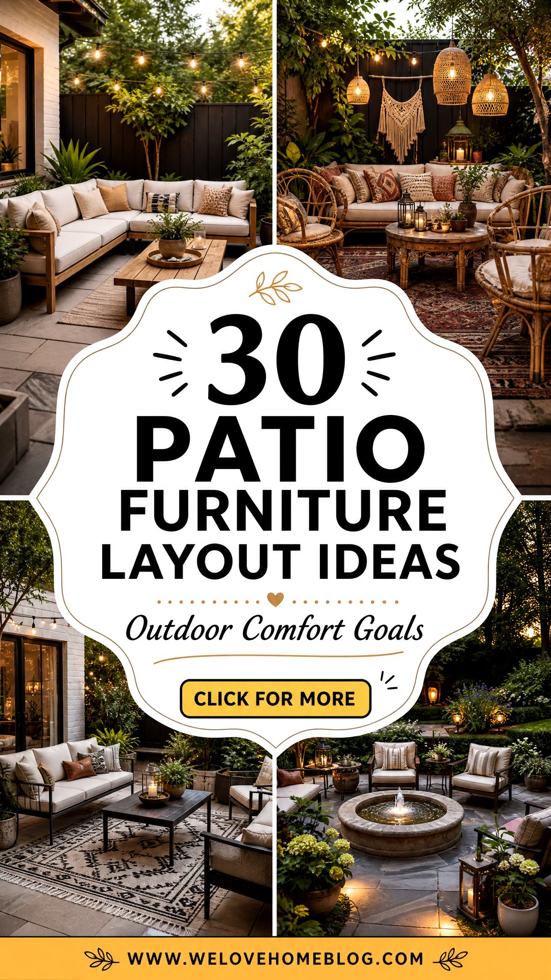 30 Patio Furniture Layout Ideas for Outdoor Comfort - 30 Patio Furniture Layout Ideas for Outdoor Comfort