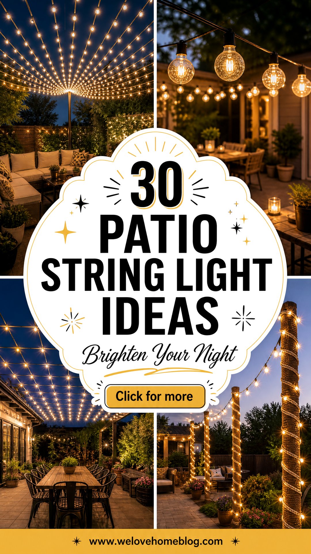 30 Patio String Light Ideas to Brighten Your Night - 30 Patio String Light Ideas to Brighten Your Night