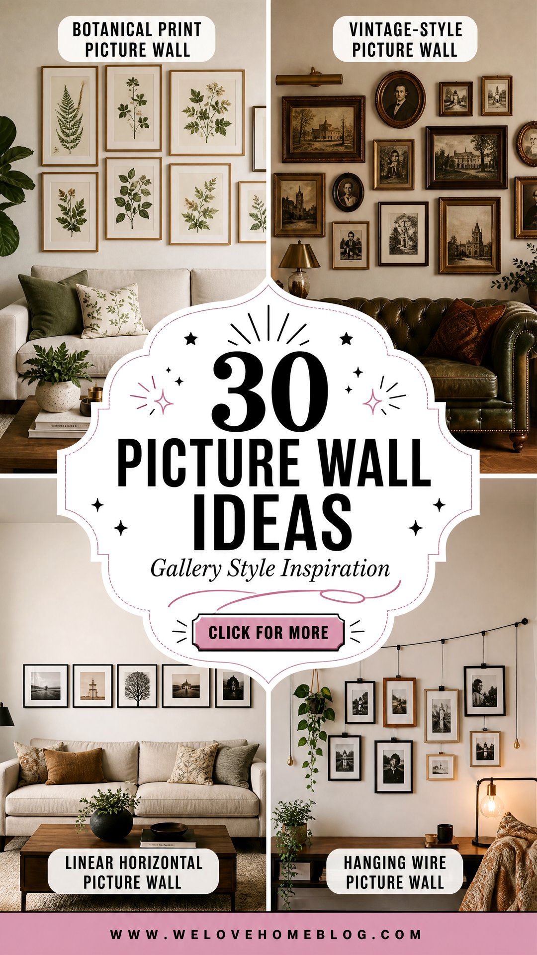 30 Picture Wall Ideas for Living Room Gallery Style - 30 Picture Wall Ideas for Living Room Gallery Style