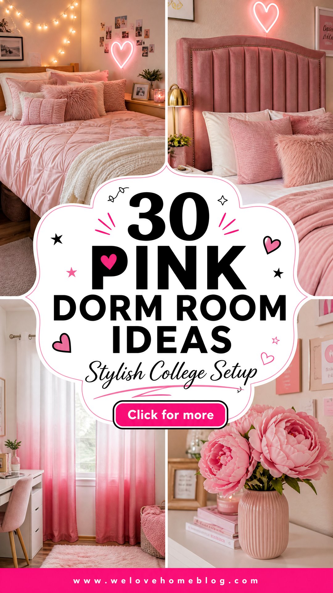 30 Pink Dorm Room Ideas for a Stylish College Setup - 30 Pink Dorm Room Ideas for a Stylish College Setup