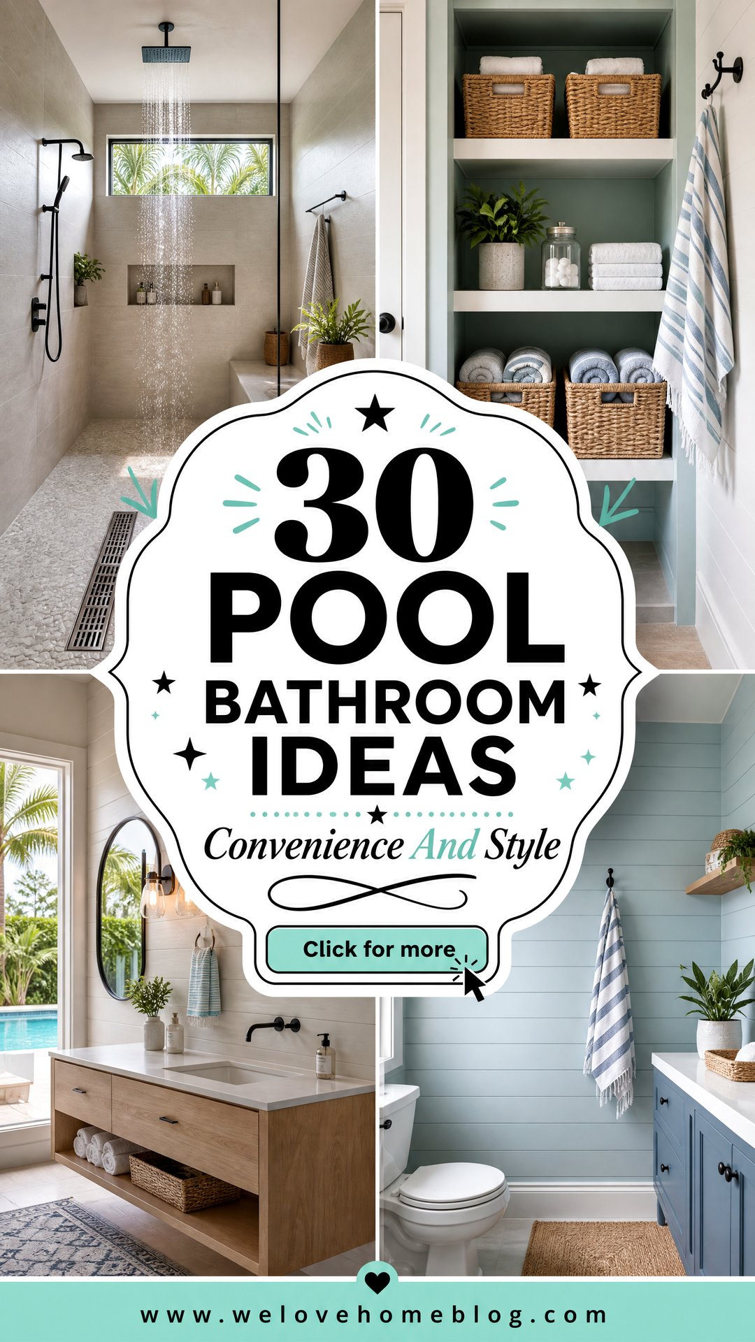 30 Pool Bathroom Ideas for Better Convenience and Style - 30 Pool Bathroom Ideas for Better Convenience and Style